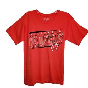 OVB Unisex Kids Red WISCONSIN BADGERS Size M 10/12 T-Shirt